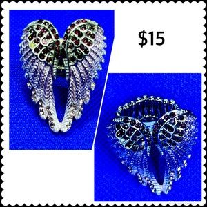 Purple angel wing ring